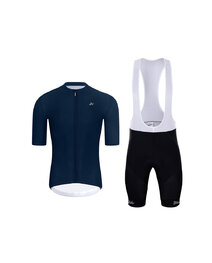 HOLOKOLO Kurzarm Radtrikot und Shorts - AEROLITE - Schwarz/Blau